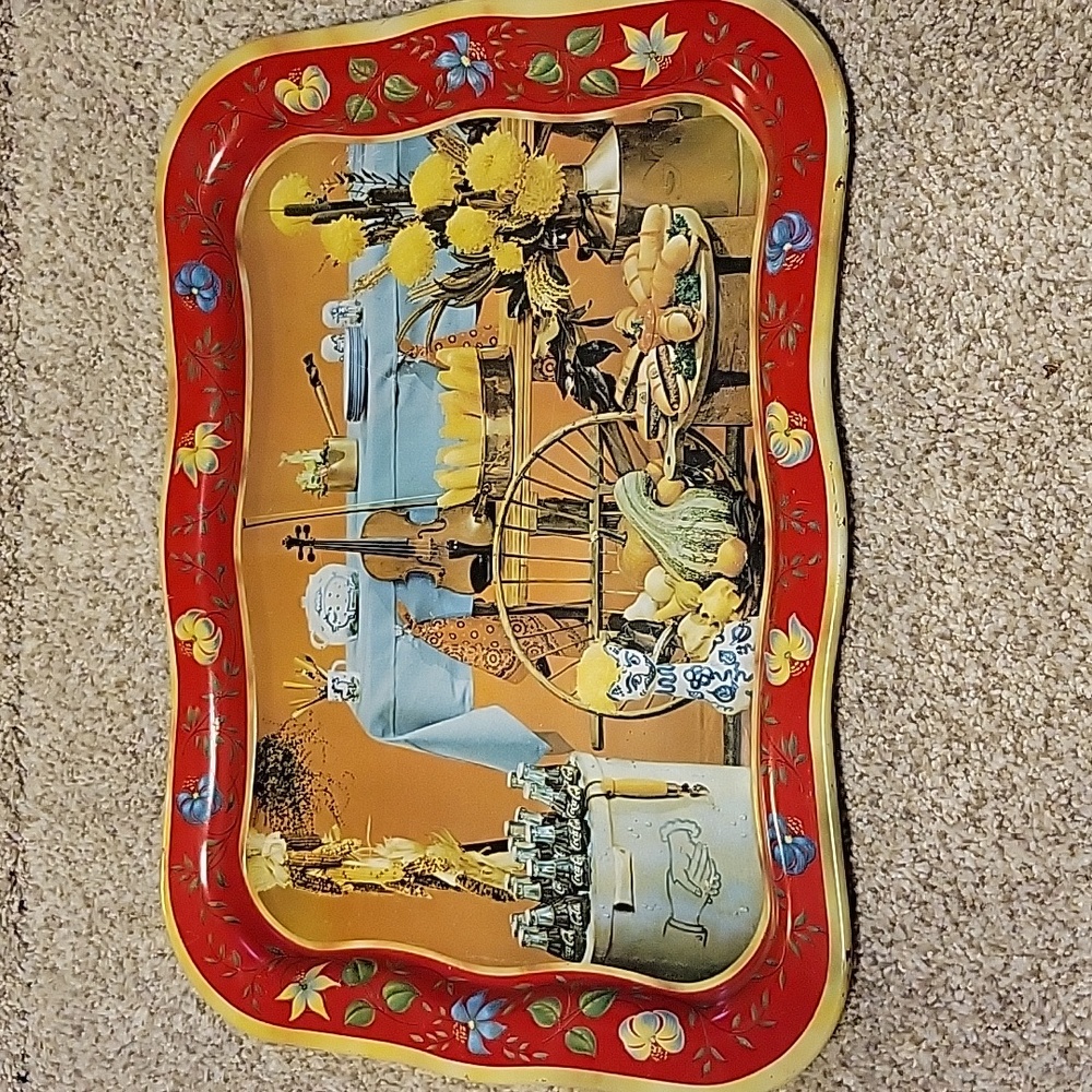Coca-Cola Fall Serving Tray, Vintage.1961 Fall Harvest